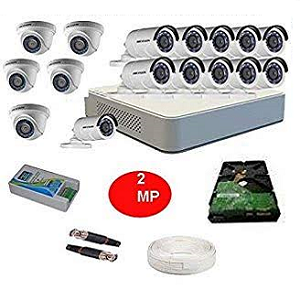 Hikvision 16nos 2 MP HD CCTV Camera Full Package