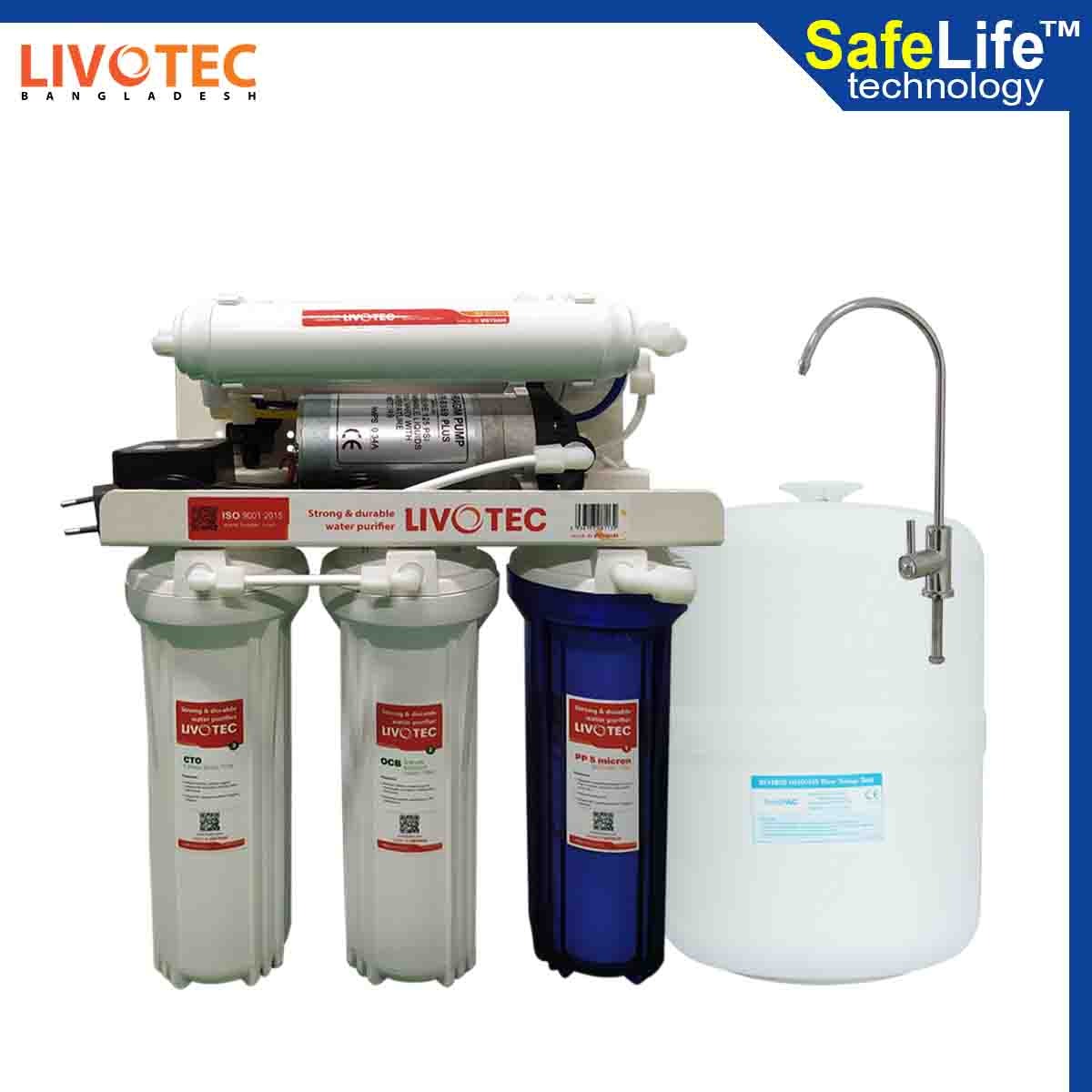 Undersink Livotec Stages RO Water Purifier Vietnam Safe Life Technology